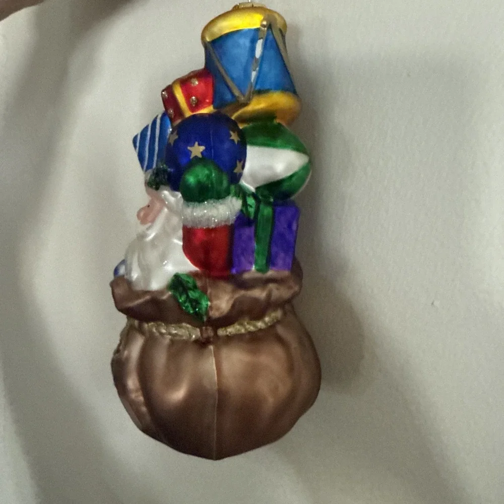 Lumiere Glass Hand-Crafted Painted Blown Glass‎ Santa Claus Figurine Vintage